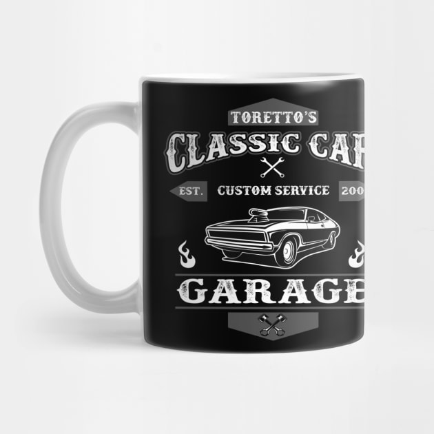 Toretto's Classic Car Garage by Alema Art